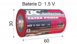 BATERIE 1,5 V, VELIKOST D