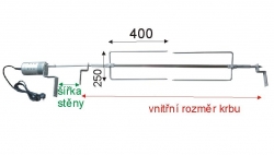 KOMPLET ROŽEŇ S MOTOREM DO KRBU - do 40 kg - 20x20 