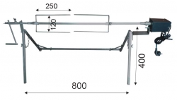 GRIL NA KUŘATA 800 DO 25 kg S MOTOREM MG 