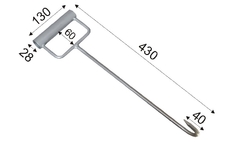 ZAHRADNICKÝ HÁK 8/430 NA KOŘENOVÉ BALY 