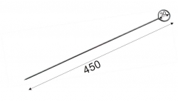 EDELSTAHL SPIEß FÜR FLEISCH 4/450