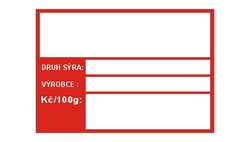 CENOVKA (ŠTÍTEK) 95X65 - SÝR, KČ/100 g