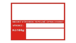 CENOVKA (ŠTÍTEK) 95X65 - TEPELNĚ OPRACOVANÝ  100 g