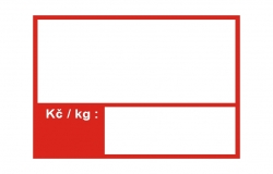 CENOVKA (ŠTÍTEK) 95X65 - KČ / KG