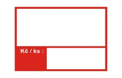 ŠTÍTEK 95X65 - KČ / KS