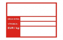 ŠTÍTEK 95X65 - SK - SYRY, EUR / KG