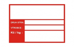 ŠTÍTEK 95X65 - SÝR, KČ/KG